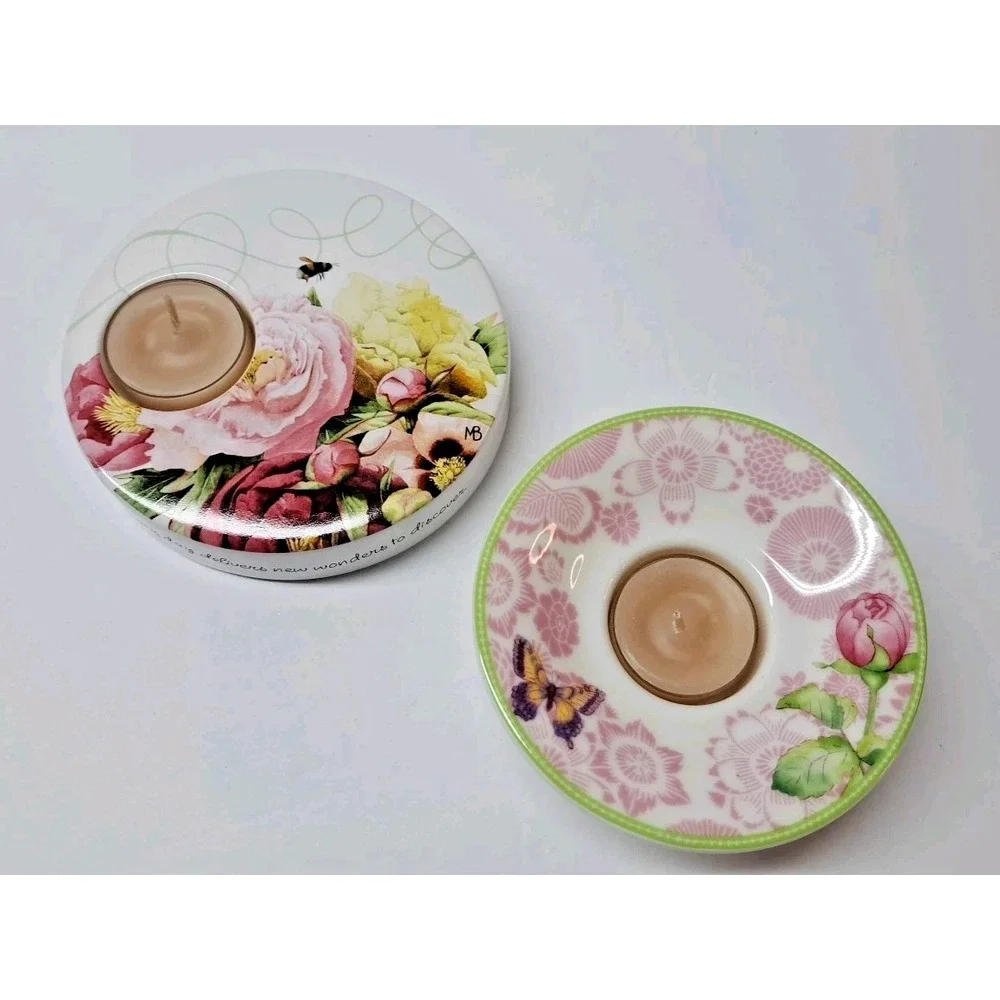 Marjolein Bastin Cottage Style Tealight Candle Holder/Villeroy & Boch Lot of 2